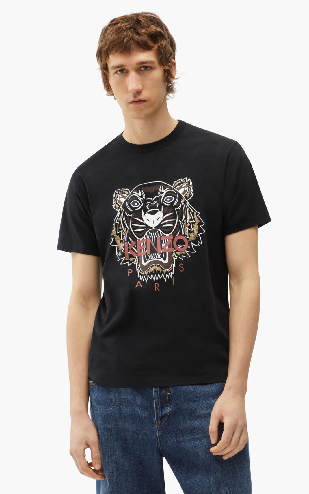 Kenzo Tiger T Shirt Black For Mens 2680NWBPZ